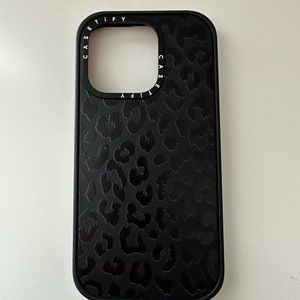 Caseify black leopard iphone 14 pro case